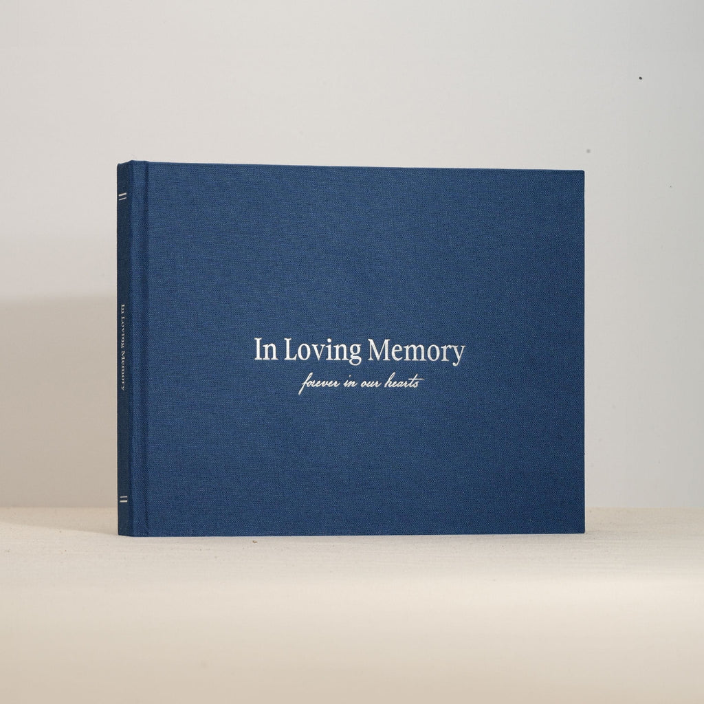 Kunitsa Co. Guest Book Navy Funeral Guest Book for Memorial Service, in Loving Memory Funeral Guest Book for Memorial Service, in Loving Memory