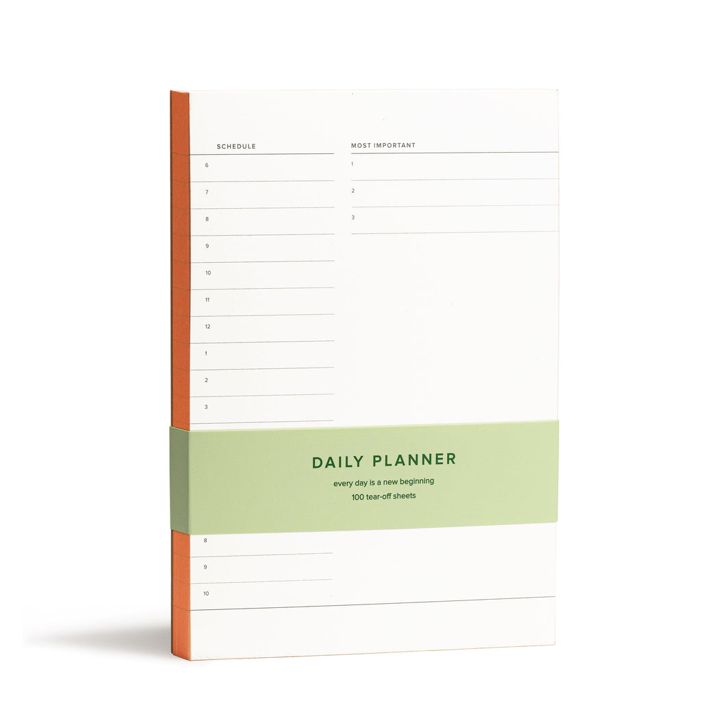 Kunitsa Co. Orange Daily Planner Pad Daily Planner Pad