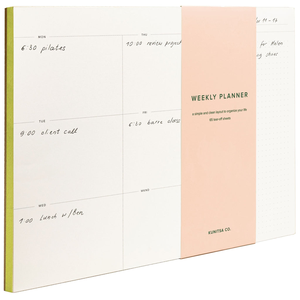 Kunitsa Co. Weekly Planner Pad Weekly Planner Pad