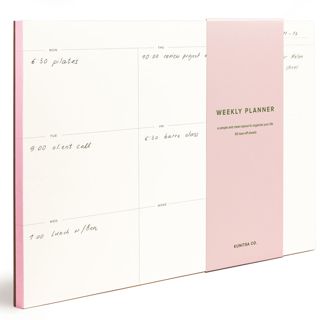 Kunitsa Co. Weekly Planner Pad Weekly Planner Pad