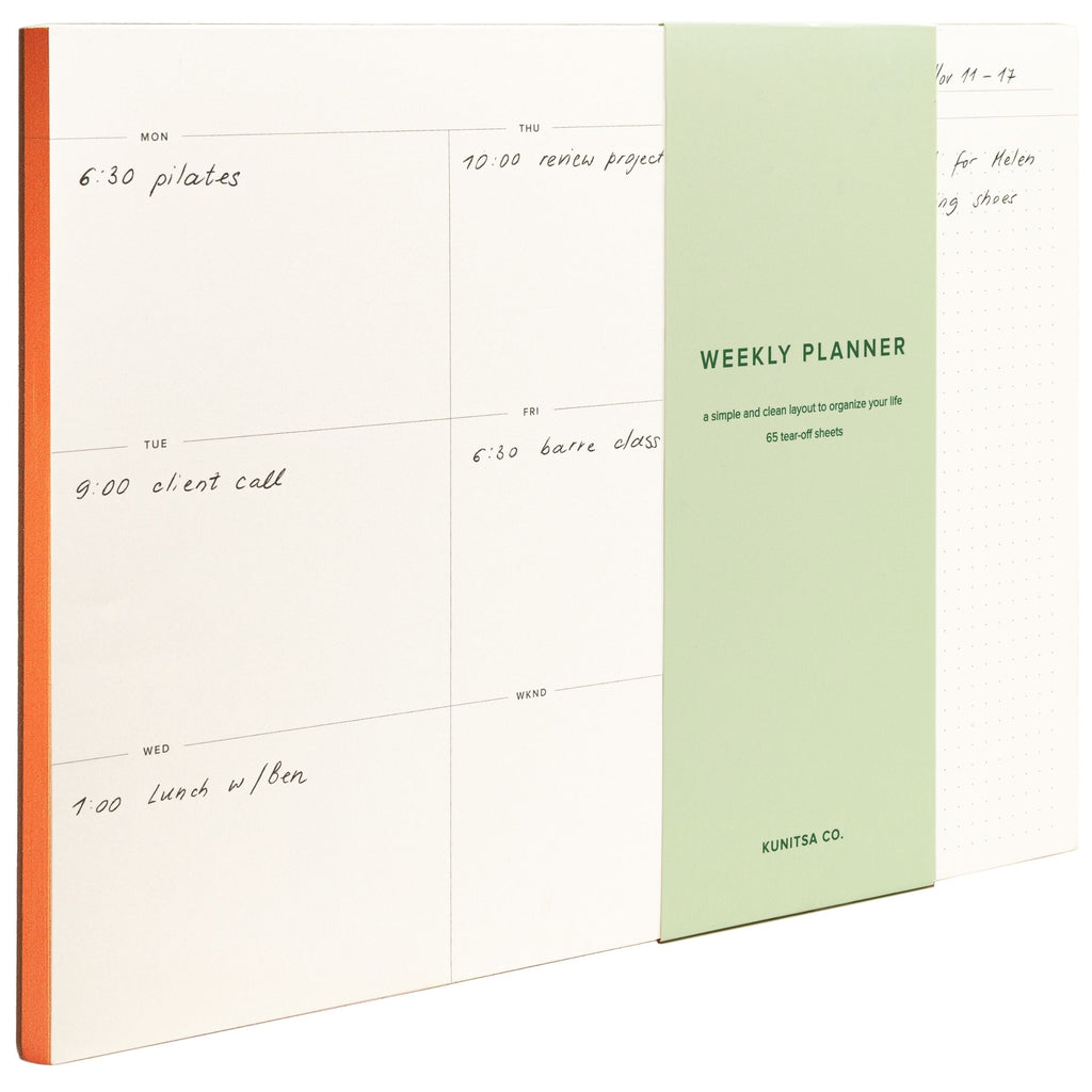 Kunitsa Co. Weekly Planner Pad Weekly Planner Pad