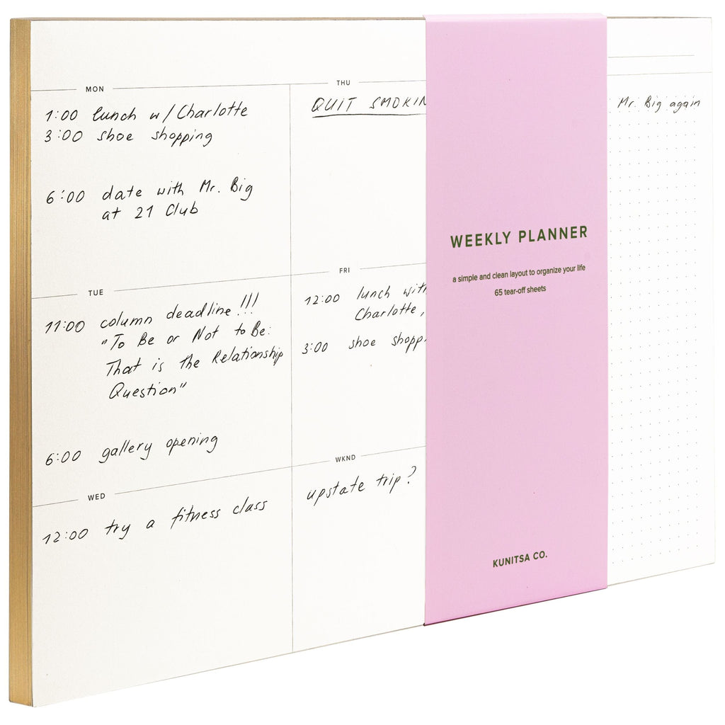 Kunitsa Co. Weekly Planner Pad Weekly Planner Pad